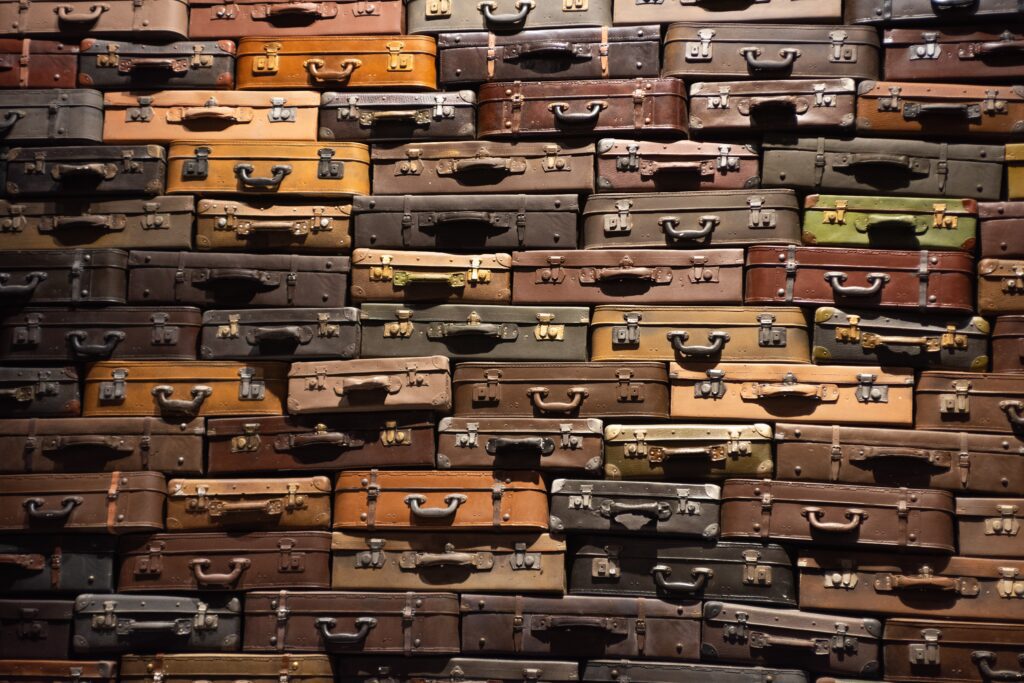 suitcases on the run Radioactive Decay, Disintegration of Affection by Amy Jean. Suitcases from continuous running.