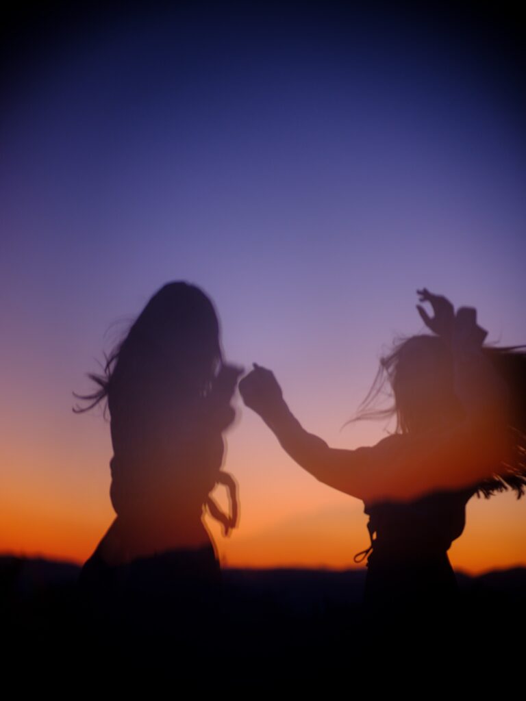 dancing at dusk